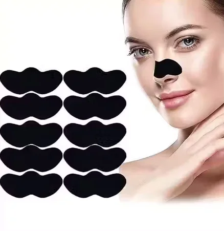 Blackhead Remover Nose Strips Deep Cleansing Charcoal Nose Pore Strips Oil Control Acne Blackhead Removal Peel Off Nose Patch for Men Women Pack of 10 image 1