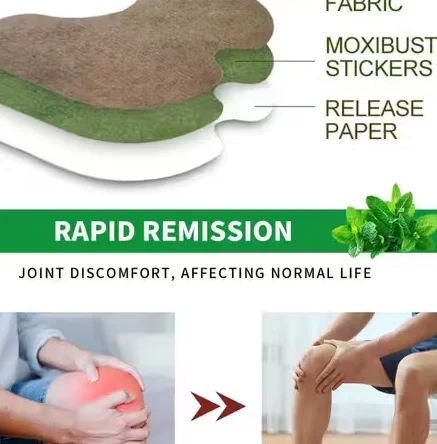 Herbal Knee Pain Relief Patch Chinese Herbal Knee Plaster Joint Pain Relief Patch Arthritis Knee Support Pain Relief Sticker for Knee Joint Muscle Pain Pack image 3