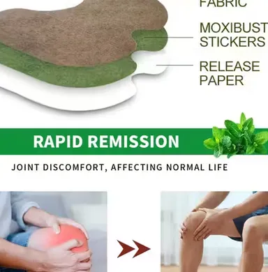 Herbal Knee Pain Relief Patch Chinese Herbal Knee Plaster Joint Pain Relief Patch Arthritis Knee Support Pain Relief Sticker for Knee Joint Muscle Pain Pack thumbnail 2