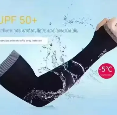 UPF 50+ UV Protection Arm Sleeves Cooling Sun Protection Arm Cover Breathable Sports Arm Sleeve for Men Women Cycling Driving Running Outdoor UV Protection Sleeves Pair thumbnail 3