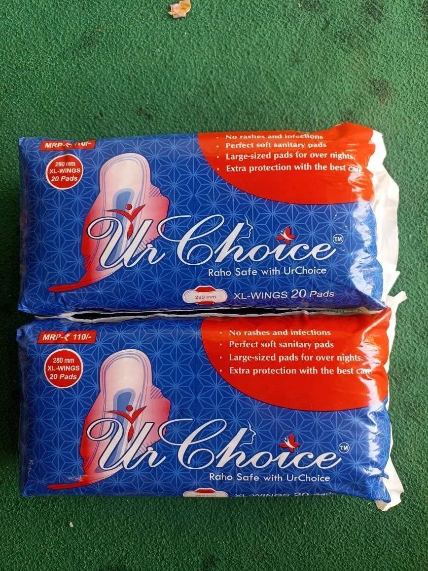 UrChoice XL Wings Sanitary Pads 20+20 Pack Extra Large Ultra Thin Overnight Protection Cotton Soft Rash Free Heavy Flow Period Pads for Women image 1