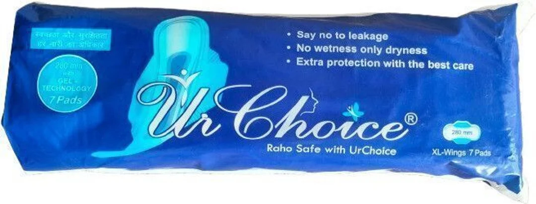 Ur Choice XL Wings Sanitary Pads 280mm Ultra Absorbent Gel Technology Leak Protection Soft Cottony Top Sheet Overnight Heavy Flow Protection Pack of 35 Pads image 1