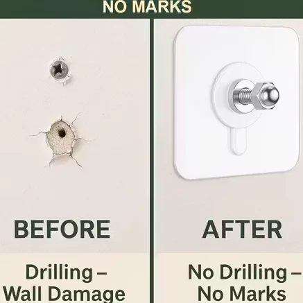 Heavy Duty Transparent Self Adhesive Screw Wall Hooks Pack of 20 Waterproof Sticky Bolt Hooks No Drill Wall Mount Hooks for Kitchen Bathroom Towel Holder image 3