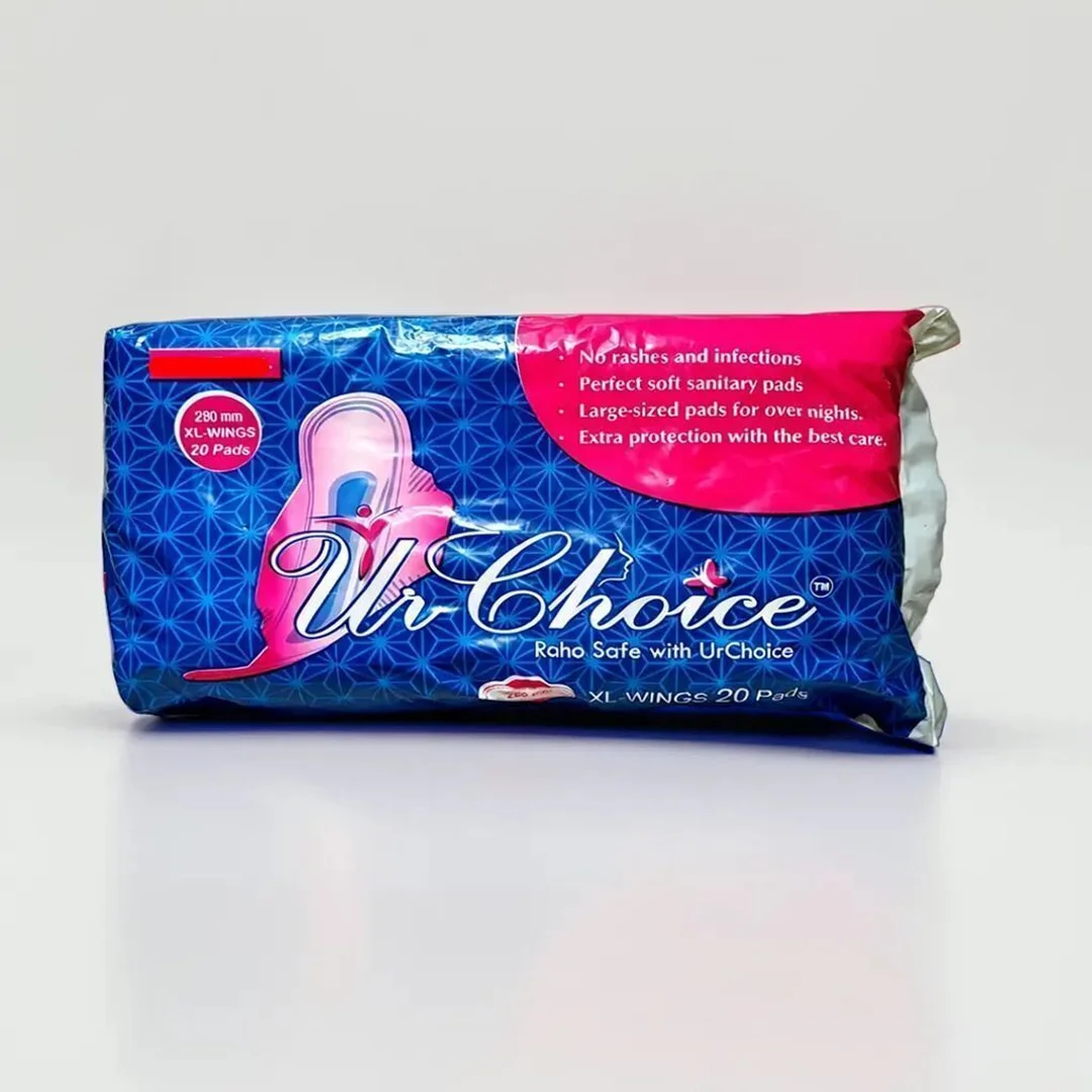 UrChoice XL Wings Sanitary Pads 280mm Overnight Protection Ultra Soft Cotton Feel Leak Lock Technology Large Size XL Pads Pack of 20 for Heavy Flow Period Care image 1
