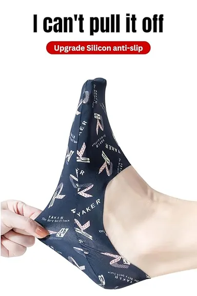 Mens Breathable Stretch Invisible No Show Socks Anti Slip Silicone Grip Low Cut Ankle Socks Sweat Absorbent Lightweight Casual Sports Gym Comfort Socks for Men thumbnail 2