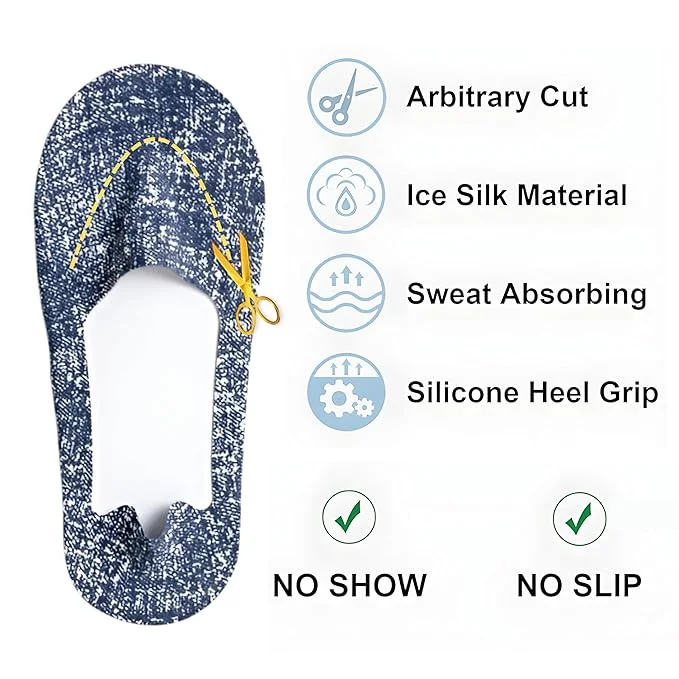 Mens Breathable Stretch Invisible No Show Socks Anti Slip Silicone Grip Low Cut Ankle Socks Sweat Absorbent Lightweight Casual Sports Gym Comfort Socks for Men image 4