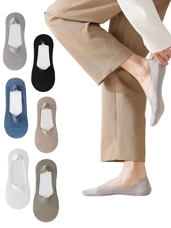 Women Invisible No Show Socks Anti Slip Silicone Heel Grip Breathable Cotton Ballet Liner Socks Low Cut Loafer Socks for Sneakers Flats Formal Shoes Comfort Foot Cover image 1