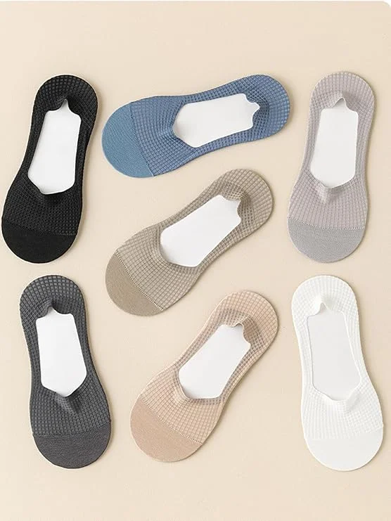 Unisex No Show Invisible Cotton Loafer Socks Anti Slip Silicone Grip Breathable Low Cut Boat Socks for Men Women Casual Formal Shoes Comfort Foot Liner India image 5