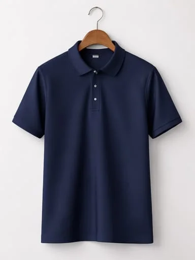 Mens Navy Blue Polo T Shirt Half Sleeve Cotton Blend Casual Collar T-Shirt for Men Summer Breathable Regular Fit Daily Wear Office College Sports Polo Tee image 1
