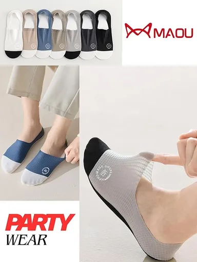 Breathable No Show Invisible Socks for Women Cotton Mesh Low Cut Loafer Socks Anti Slip Flat Shoe Socks Lightweight Summer Foot Cover Socks Pack thumbnail 3