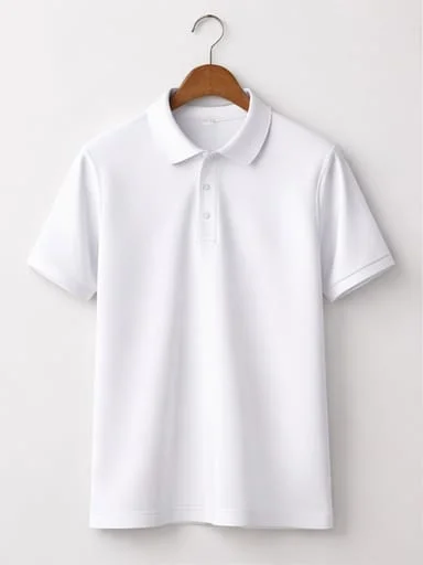 Mens Classic White Polo T Shirt Cotton Blend Short Sleeve Collar Casual Summer Tshirt Breathable Smart Casual Office Wear Golf Tennis Polo Tee for Men India image 1