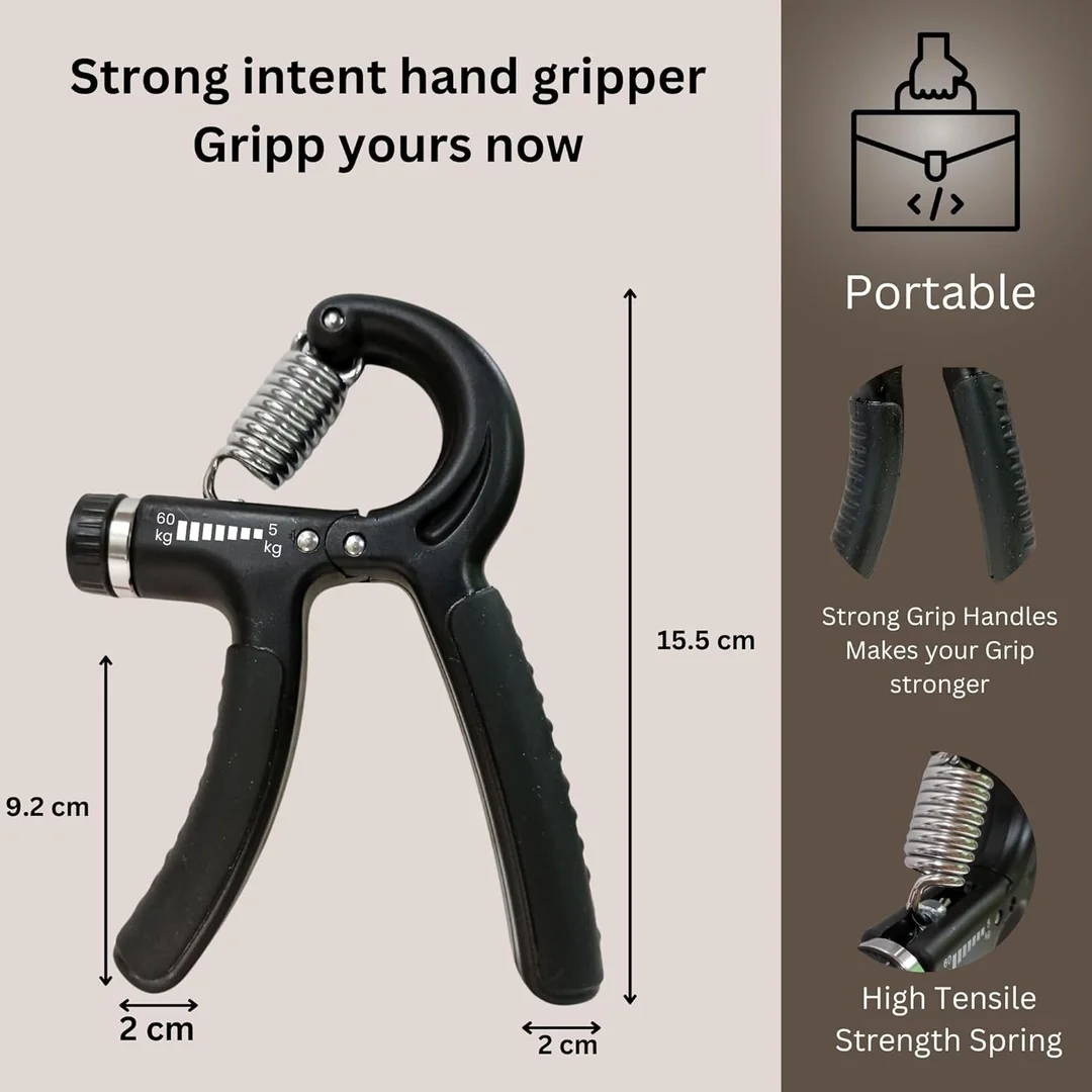 Hand Grip Strengthener Adjustable Forearm Exerciser Finger Strength Trainer Resistance Hand Gripper For Gym Workout Hand Wrist Forearm Training image 3