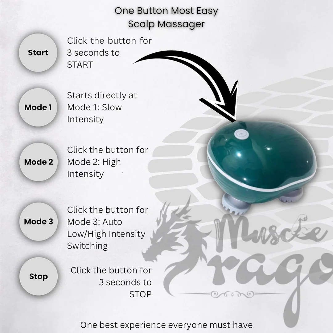 Electric Scalp Massager With Foot Acupressure Mat Portable Head Massage Machine Body Relaxation Therapy Device Stress Relief Blood Circulation Massager image 2