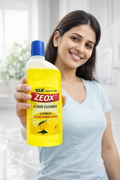 Zeox Citrus Floor Cleaner Liquid Disinfectant for Home Tiles Marble Granite Cleaning Germ Kill Antibacterial Floor Washing Liquid Fresh Lemon Fragrance thumbnail 1
