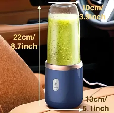 Portable Electric USB Rechargeable Smoothie Blender 6 Blade Mini Personal Juicer Mixer 1500mAh Battery 3 Speed Fruit Vegetable Juice Maker Travel Kitchen Blender India thumbnail 2