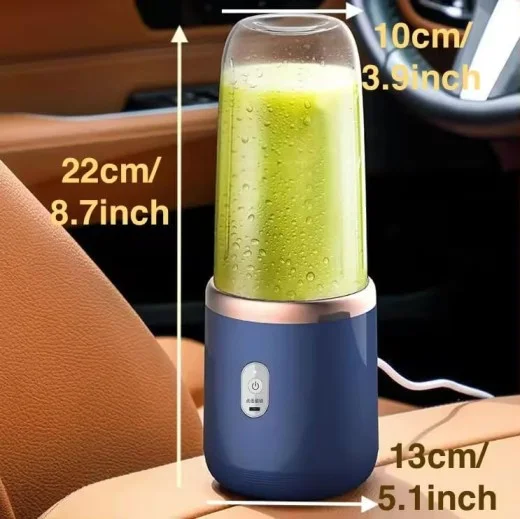 Portable USB Rechargeable Blender Juicer 1500mAh Mini Smoothie Maker 6 Blade Electric Fruit Mixer 3 Speed Personal Travel Blender Bottle for Juice Shakes  image 3