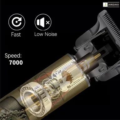 Professional Beard Trimmer for Men Metal Body Gold Hair Clipper Adjustable Blade Close Cut Precision Shaver Rechargeable Grooming Machine for Hair Beard Body India thumbnail 6