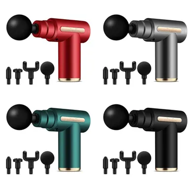 Portable Massage Gun for Pain Relief Deep Tissue Muscle Massager Handheld 6 Speed Body Massage Machine 4 Heads Rechargeable Fitness Recovery Device Bla thumbnail 3