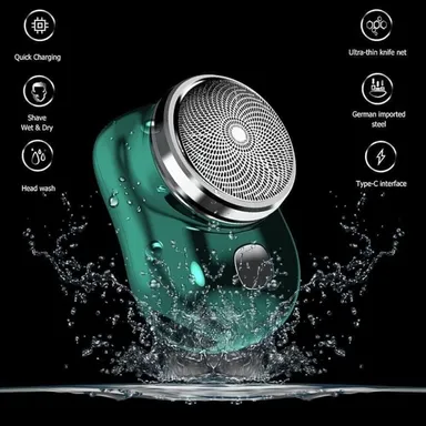 Mini Electric Shaver for Men Portable Pocket Size Clean Shave Trimmer Foil Shaver Type-C Fast Charging Wet Dry Use for Home Travel Outdoor India thumbnail 1