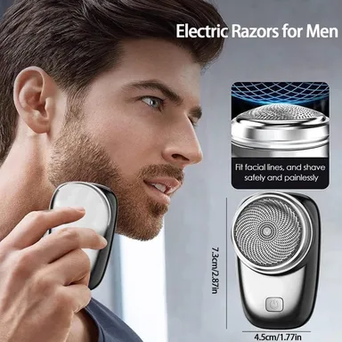 Mini Electric Shaver for Men Portable Pocket Size Clean Shave Trimmer Foil Shaver Type-C Fast Charging Wet Dry Use for Home Travel Outdoor India thumbnail 5