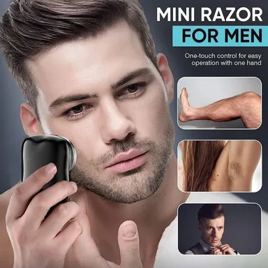 Mini Electric Shaver for Men Portable Pocket Size Clean Shave Trimmer Foil Shaver Type-C Fast Charging Wet Dry Use for Home Travel Outdoor India thumbnail 6