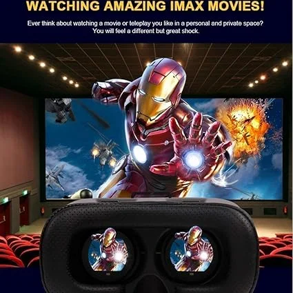 3D VR Box Virtual Reality Headset for Smartphones with Adjustable Lens HD Optics Immersive 360 Degree Gaming Movie Experience Lightweight Comfortable VR Glasses for Android iPhone All Mobiles image 3