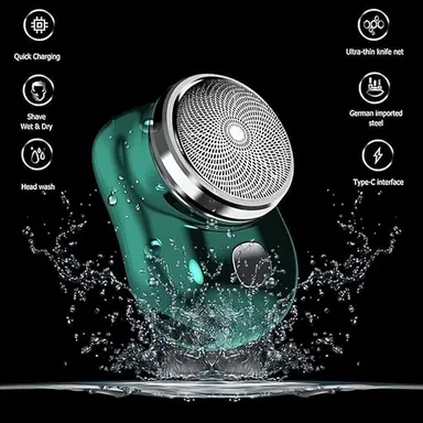 GRANTHUES Mini Electric Shaver for Men Portable Pocket Size Foil Trimmer Type C Fast Charging Wet Dry Clean Shave Travel Grooming Machine thumbnail 1