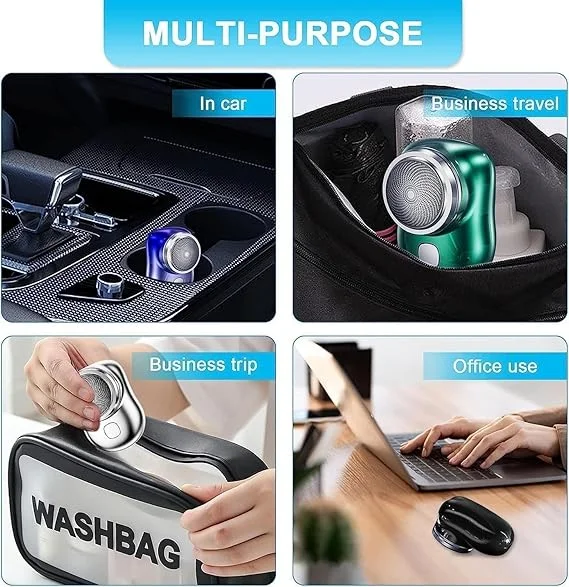 GRANTHUES Mini Electric Shaver for Men Portable Pocket Size Foil Trimmer Type C Fast Charging Wet Dry Clean Shave Travel Grooming Machine image 6