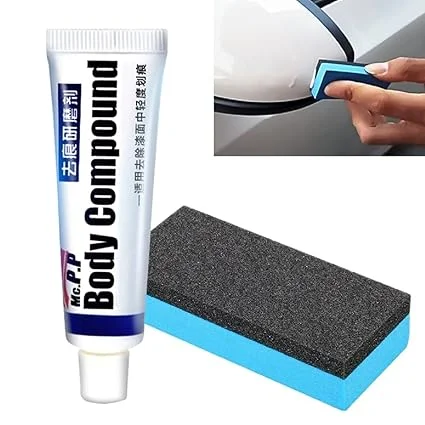 Car Scratch Remover Kit for Deep Scratches, Paint Repair Polishing Wax Compound Cream with Sponge, Car Body Scratch Removal Solution for Cars, Bikes, Auto Detailing Kit India image 1