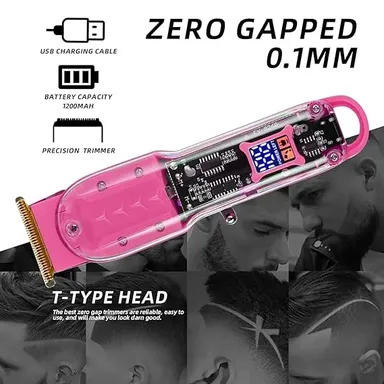 Transparent Mini Electric Shaver and Beard Trimmer for Men USB Rechargeable Portable Grooming Device 180 Minutes Runtime Precision Hair Clipper Travel Shaver thumbnail 5