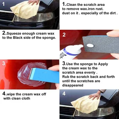 Car Scratch Remover Kit for Deep Scratches Car Paint Repair Polishing Wax Kit Sponge Body Compound Cream Wax Car Body Compound Scratch Remover Kit India thumbnail 1
