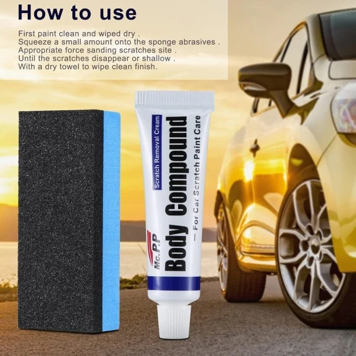 Car Scratch Remover Kit for Deep Scratches Car Paint Repair Polishing Wax Kit Sponge Body Compound Cream Wax Car Body Compound Scratch Remover Kit India image 4