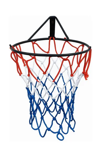 Heavy Duty Basketball Hoop Net Replacement Nylon Tricolour Red White Blue Weatherproof Outdoor Indoor Rim Net for Standard 12 Loop Ring Training Practice Durable Anti-Tangle Net India thumbnail 2