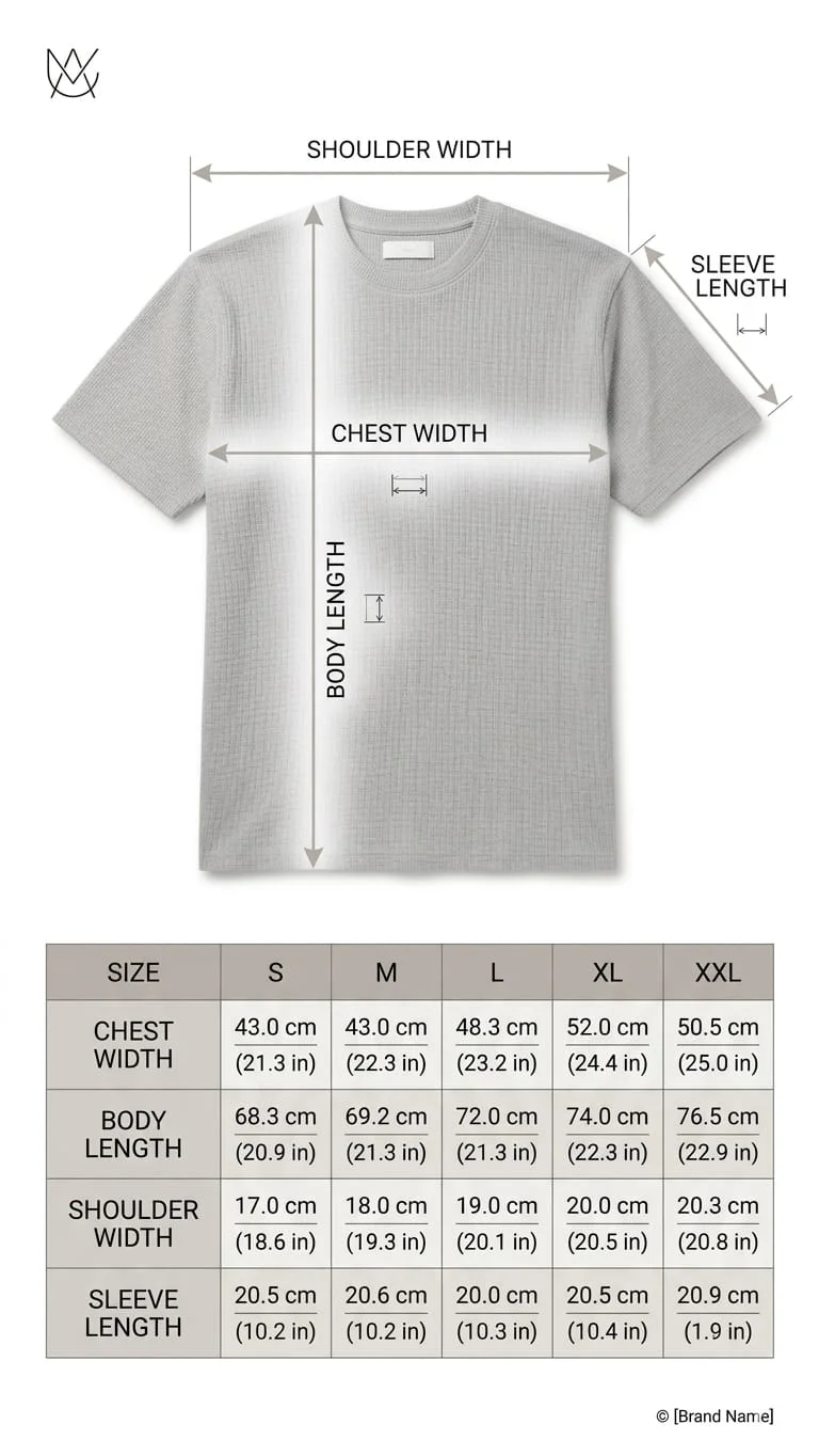 Men Waffle Knit Cotton T-Shirt Light Grey Crew Neck Half Sleeve Breathable Summer Casual Regular Fit Textured T Shirt for Men Daily Wear Gym Travel Soft Fabric India image 5