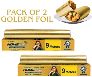2 HOMEFOIL 12 MICRON 9 METERS GOLDEN FOIL thumbnail 2