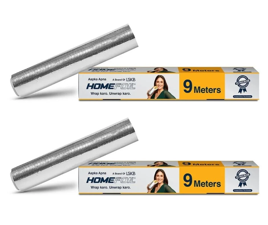 2 HOMEFOIL 12 MICRON 9 METERS SILVER ALUMINIUM FOIL image 3