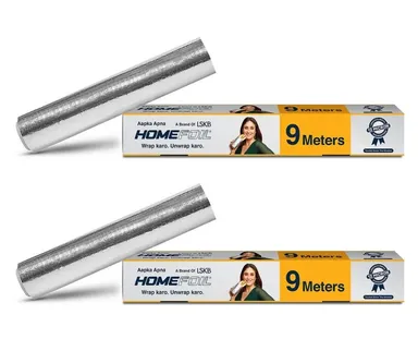 2 HOMEFOIL 12 MICRON 9 METERS SILVER ALUMINIUM FOIL thumbnail 2