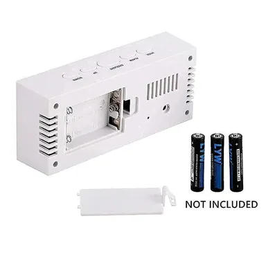 Digital LED Mirror Alarm Clock with Large LED Time Display Temperature Function Snooze Adjustable Brightness USB Powered Multifunction Bedside Table Clock thumbnail 2