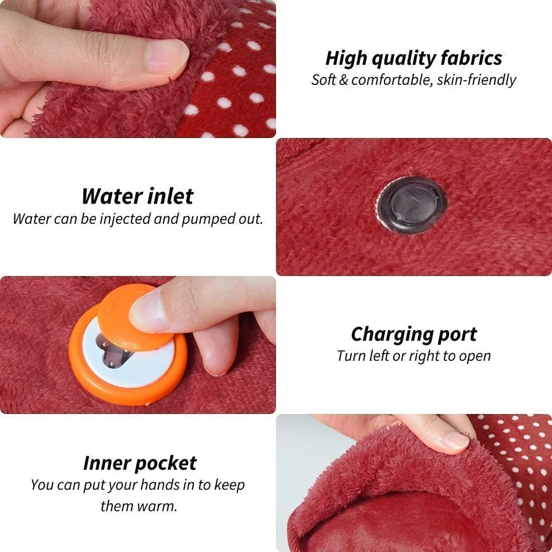 Electric Heating Pad Heating Bag for Pain Relief Medium Size Velvet Hot Water Bag Electric Warmer for Back Neck Shoulder Period Cramps Muscle Pain Heat Therapy Heat Pack India image 4