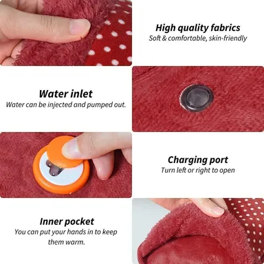Electric Heating Pad Heating Bag for Pain Relief Medium Size Velvet Hot Water Bag Electric Warmer for Back Neck Shoulder Period Cramps Muscle Pain Heat Therapy Heat Pack India thumbnail 3