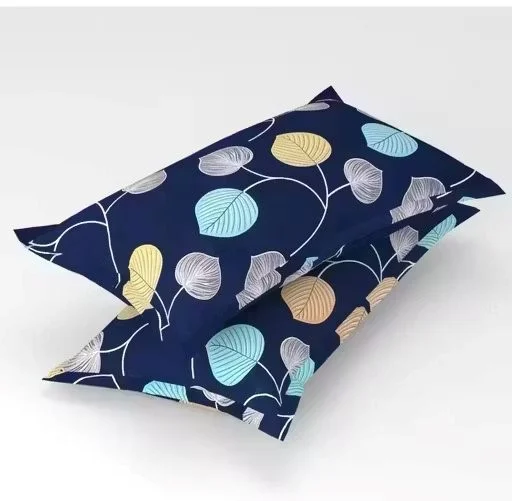 Aarvi Glace Cotton Fitted Bedsheet Double Queen Size 72x72 Elastic All Around 220 Thread Count Botanical Print Soft Breathable Bed Sheet with 2 Pillow Covers India image 2