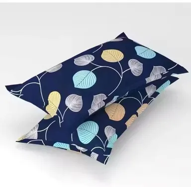 Aarvi Glace Cotton Fitted Bedsheet Double Queen Size 72x72 Elastic All Around 220 Thread Count Botanical Print Soft Breathable Bed Sheet with 2 Pillow Covers India thumbnail 1