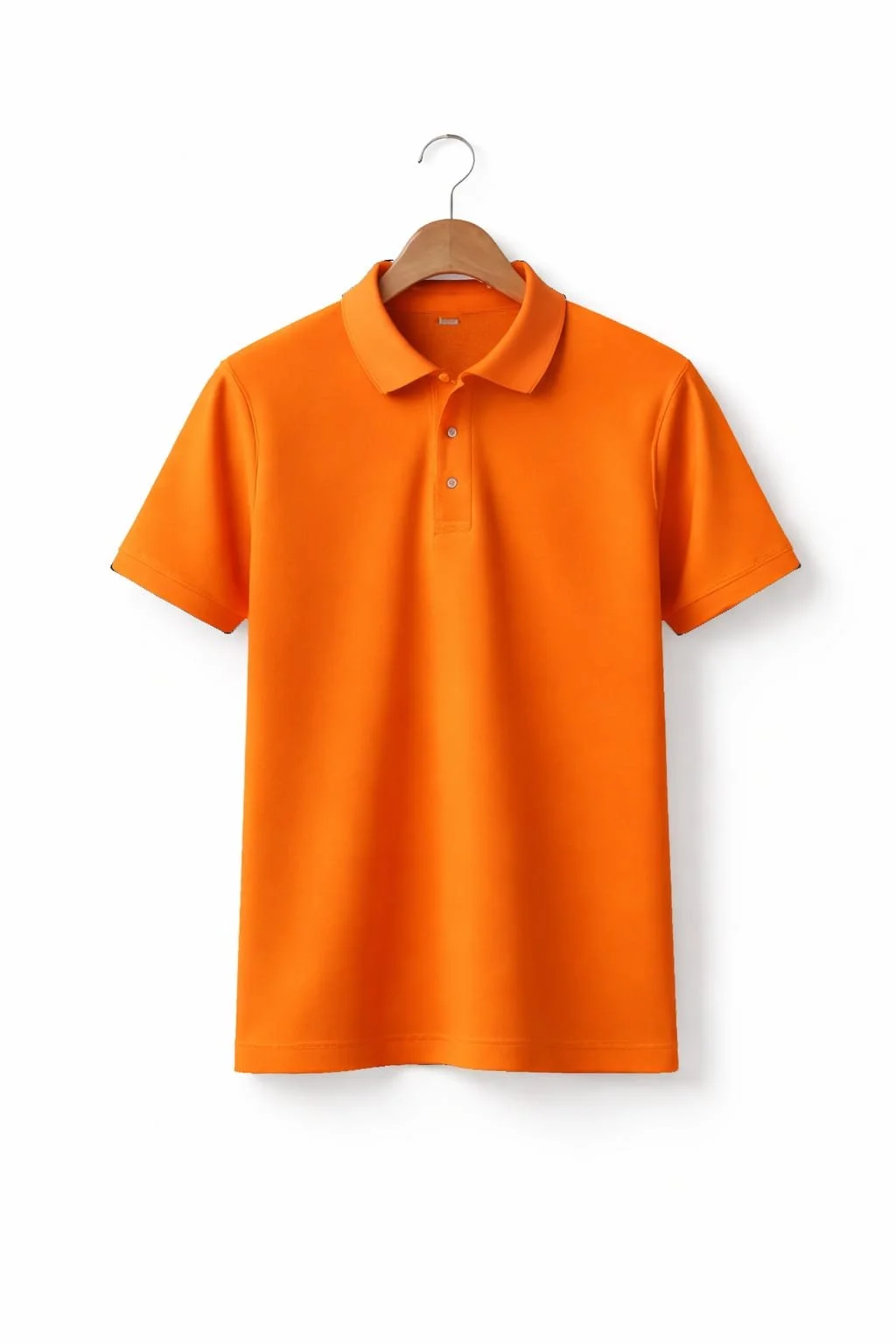 Men Premium Solid Orange Polo T-Shirt Short Sleeve Cotton Pique Slim Fit Casual Collar Neck Tee for Summer Wear Stylish Half Sleeve Breathable Tshirt for Men and Boys image 1