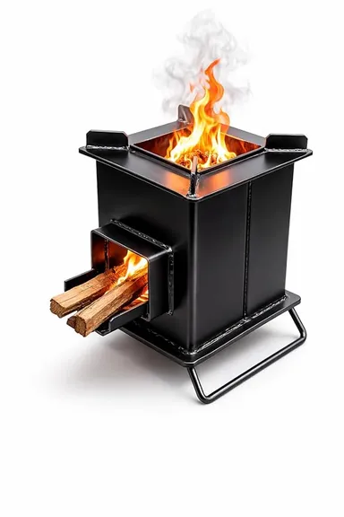 MEEJON Low Smoke Iron Wood Cookstove Lakdi Ka Chulha for Home Outdoor Cooking Fuel Efficient Eco Friendly Biomass Stove Using Wood Twigs Durable Desi Chulha India thumbnail 1