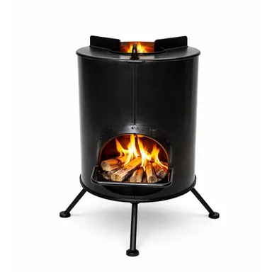 MEEJON Portable Iron Wood Burning Camp Stove Lakdi Ka Chulha Low Smoke Biomass Stove Heavy Duty Outdoor Cooking Stove for Camping Picnic Emergency Use India thumbnail 1