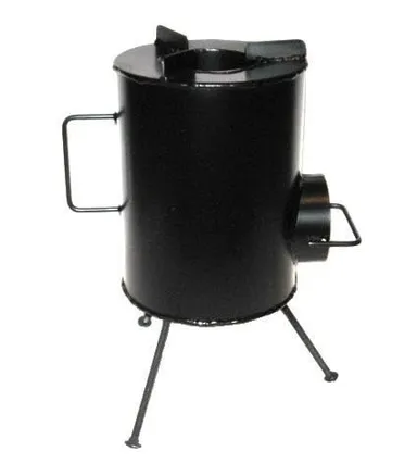 MEEJON Portable Iron Wood Burning Camp Stove Lakdi Ka Chulha Low Smoke Biomass Stove Heavy Duty Outdoor Cooking Stove for Camping Picnic Emergency Use India thumbnail 2