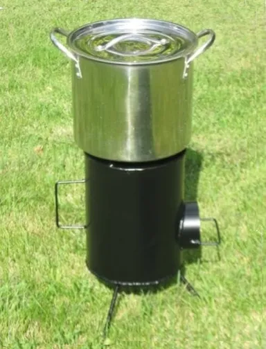 MEEJON Portable Iron Wood Burning Camp Stove Lakdi Ka Chulha Low Smoke Biomass Stove Heavy Duty Outdoor Cooking Stove for Camping Picnic Emergency Use India thumbnail 4