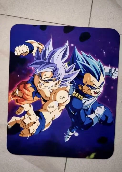 Dragon Ball Super Goku Ultra Instinct and Vegeta Blue Gaming Mousepad for Pro Gamers | Large Non-Slip Rubber Base Anime Desk Mat for Laptop and Desktop | High-Definition Speed Surface Print 23x11 Inch Mouse Pad India image 1
