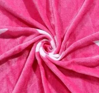 Pink Star Printed Double Bed Bedsheet with 2 Pillow Covers Soft Microfiber Bedding Set King Size Warm Winter Bedspread for Home Bedroom Hotel Use India thumbnail 2