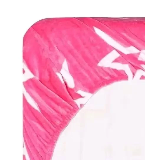 Pink Star Printed Double Bed Bedsheet with 2 Pillow Covers Soft Microfiber Bedding Set King Size Warm Winter Bedspread for Home Bedroom Hotel Use India image 4